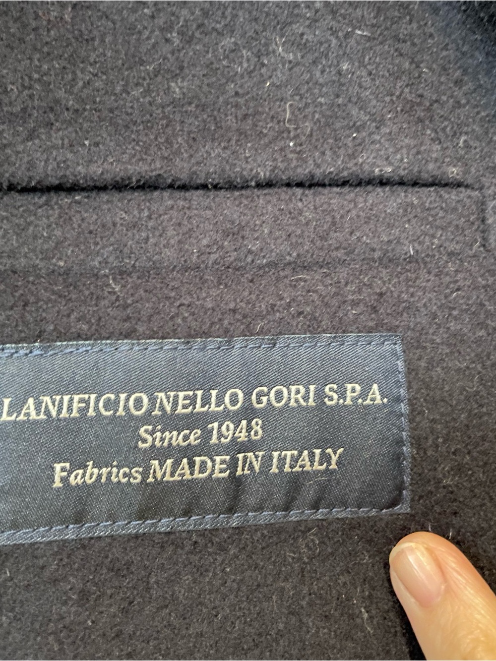 Quince Italian Wool Double-Breasted Slouch Coat Cadet Blue Medium - Picture 6 of 7